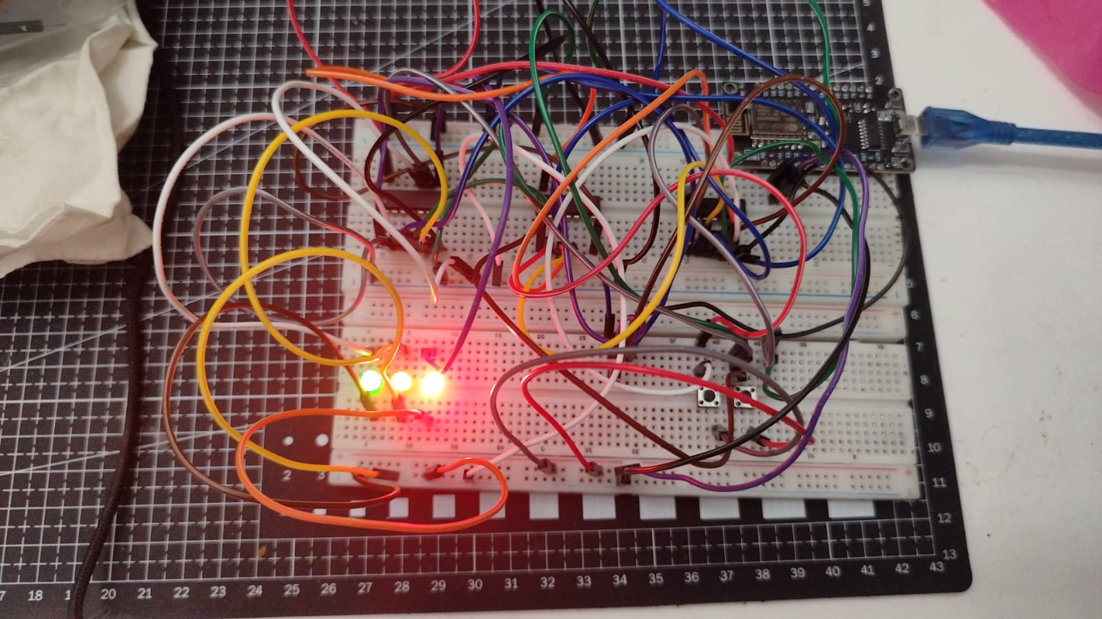 Breadboard electronics prototype